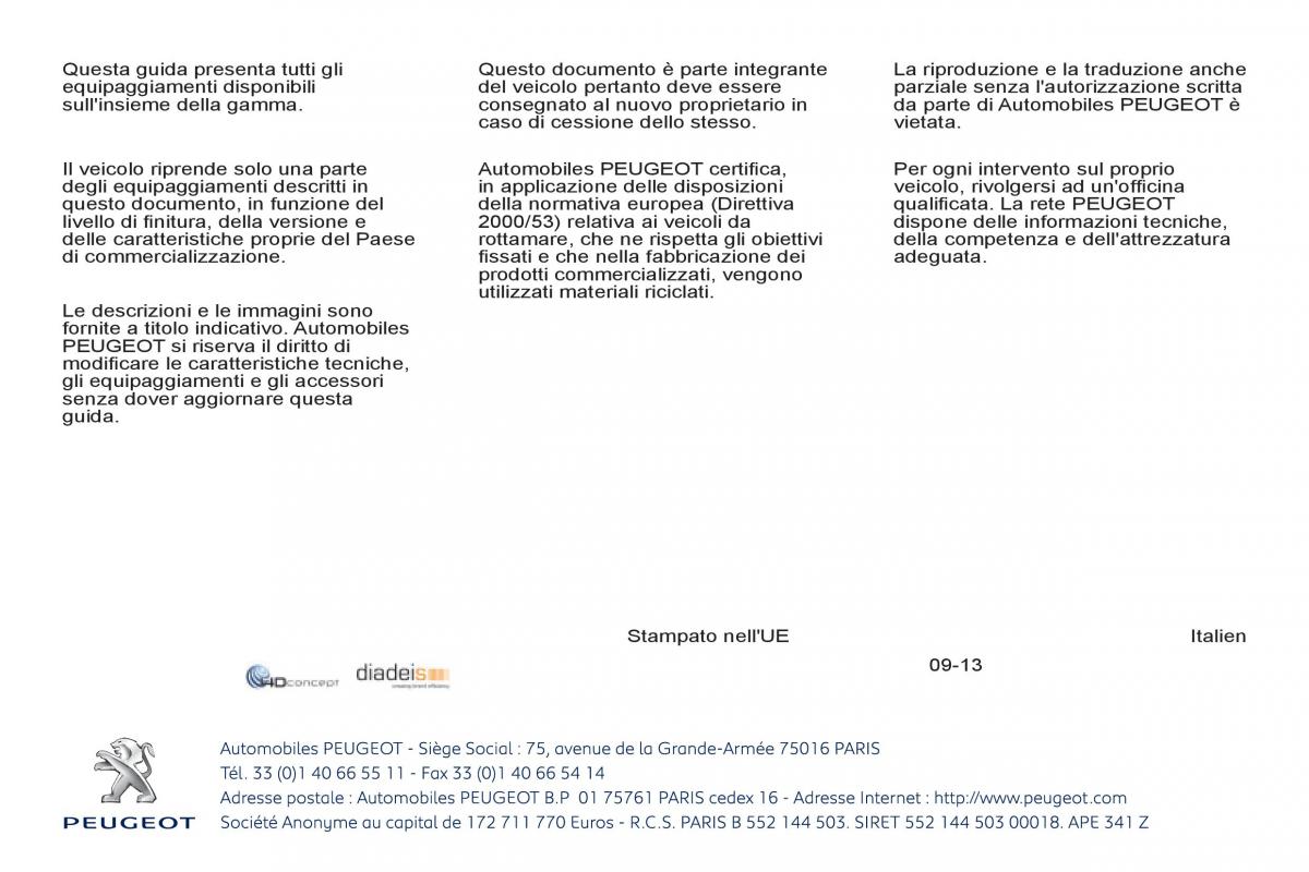 Peugeot 3008 Hybrid manuale del proprietario / page 377