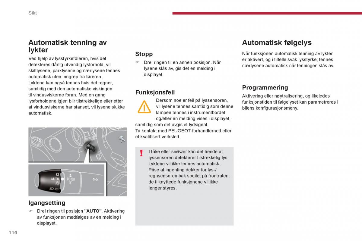 Peugeot 3008 Hybrid bruksanvisningen / page 116