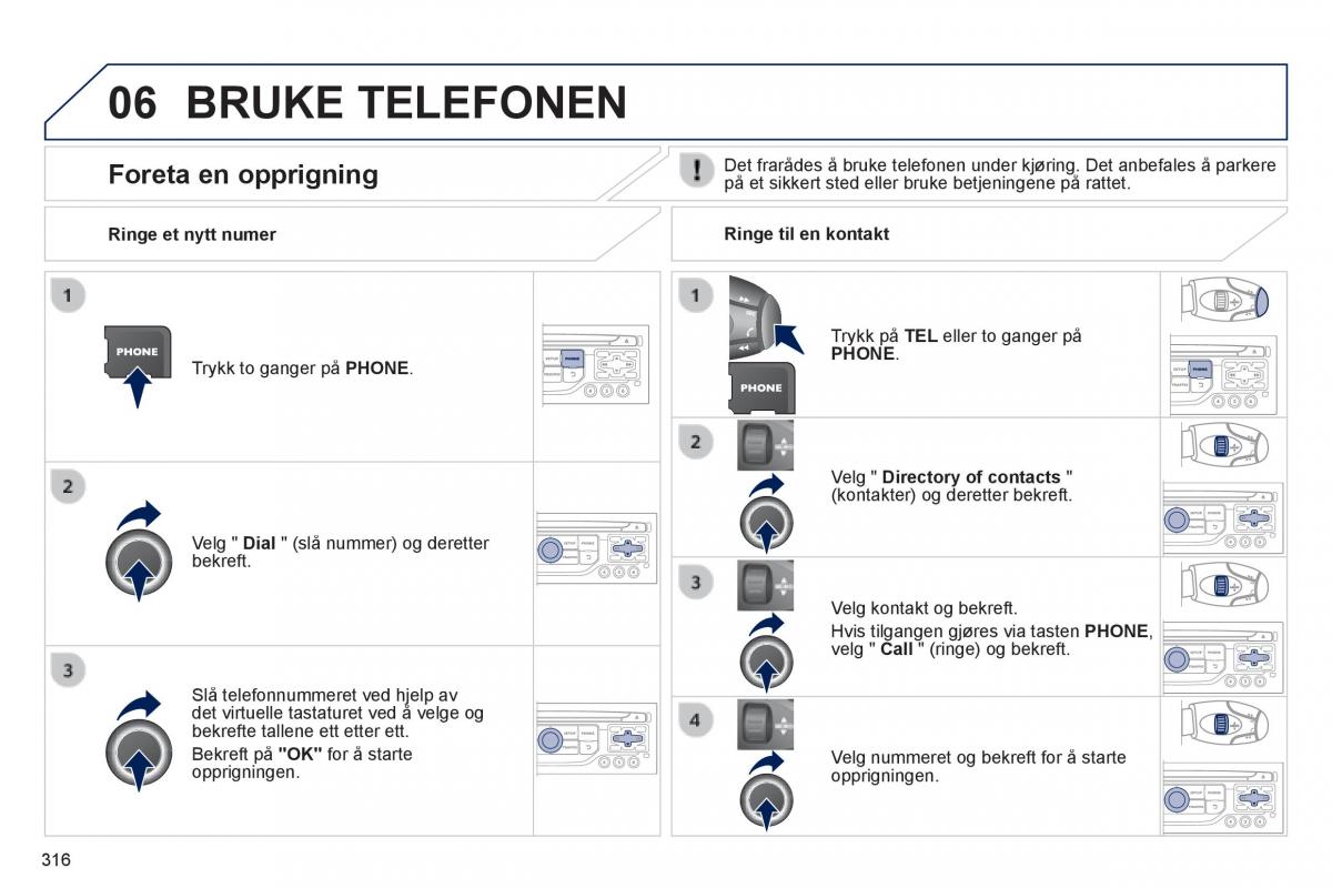 Peugeot 3008 Hybrid bruksanvisningen / page 318