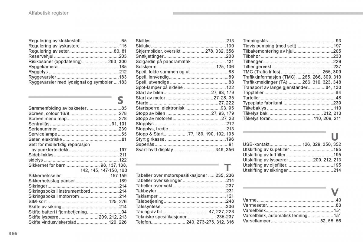 Peugeot 3008 Hybrid bruksanvisningen / page 368