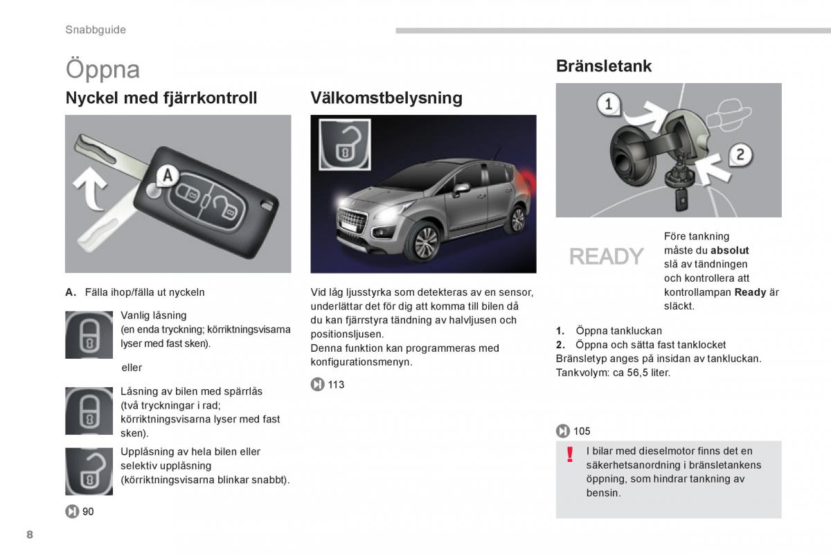 Peugeot 3008 Hybrid instruktionsbok / page 10