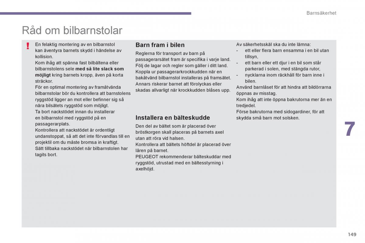 Peugeot 3008 Hybrid instruktionsbok / page 151