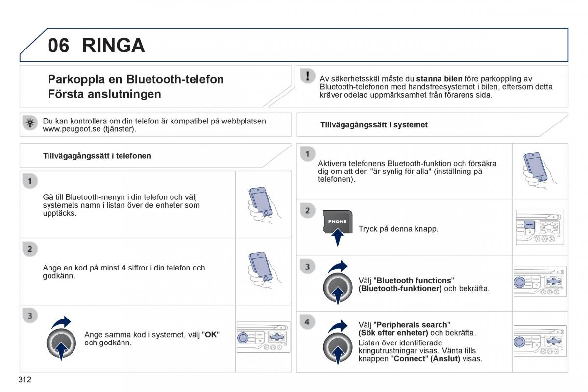 Peugeot 3008 Hybrid instruktionsbok / page 314