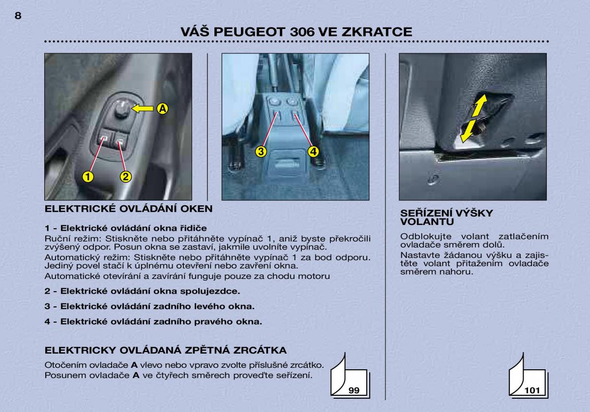 Peugeot 306 Break PH3 navod k obsludze / page 9