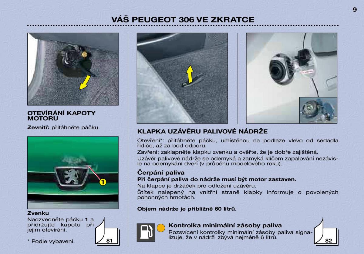 Peugeot 306 Break PH3 navod k obsludze / page 10