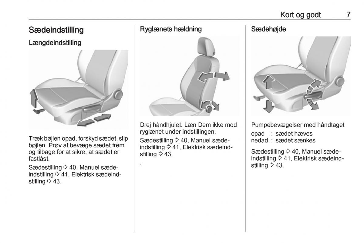 Opel Astra K V 5 Bilens instruktionsbog / page 9