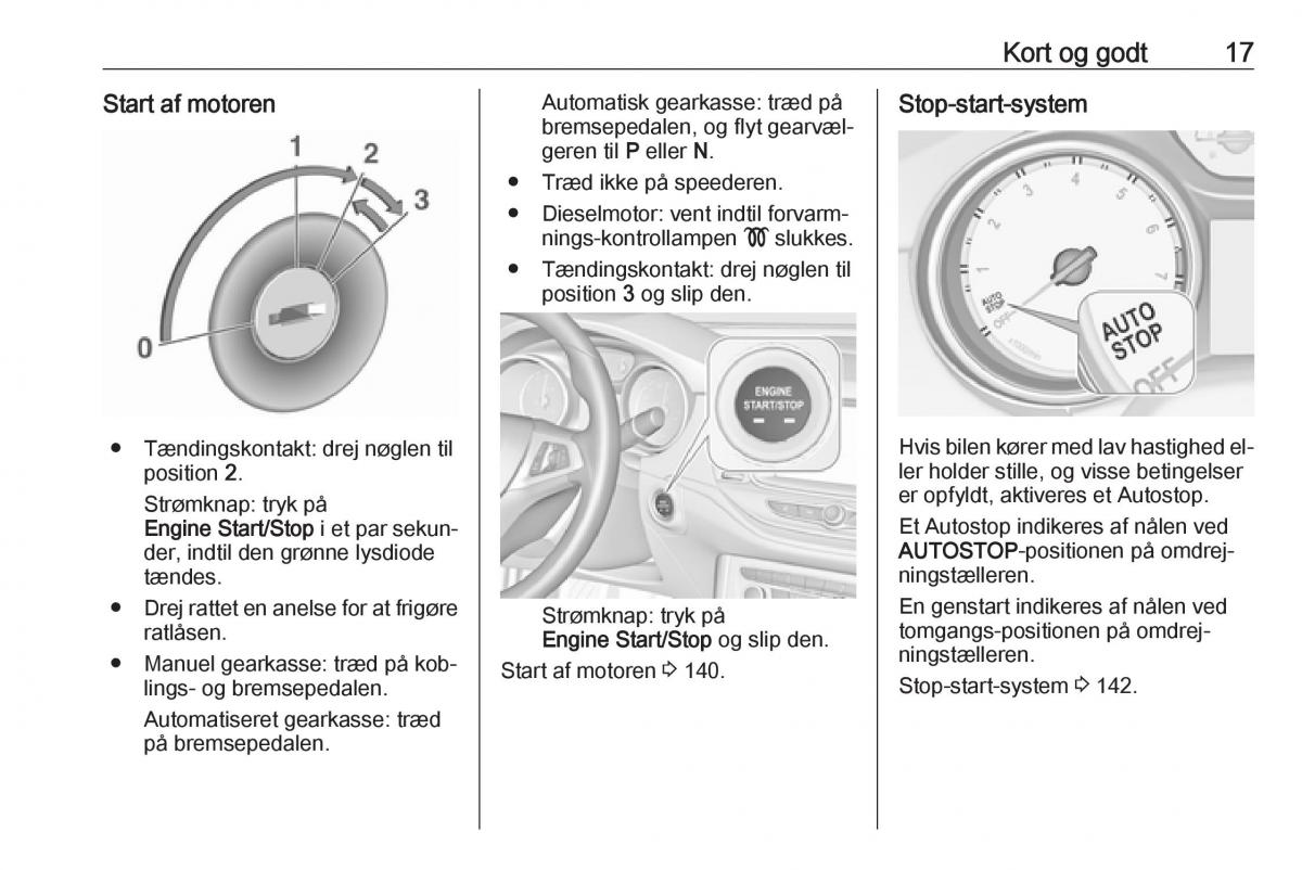 Opel Astra K V 5 Bilens instruktionsbog / page 19