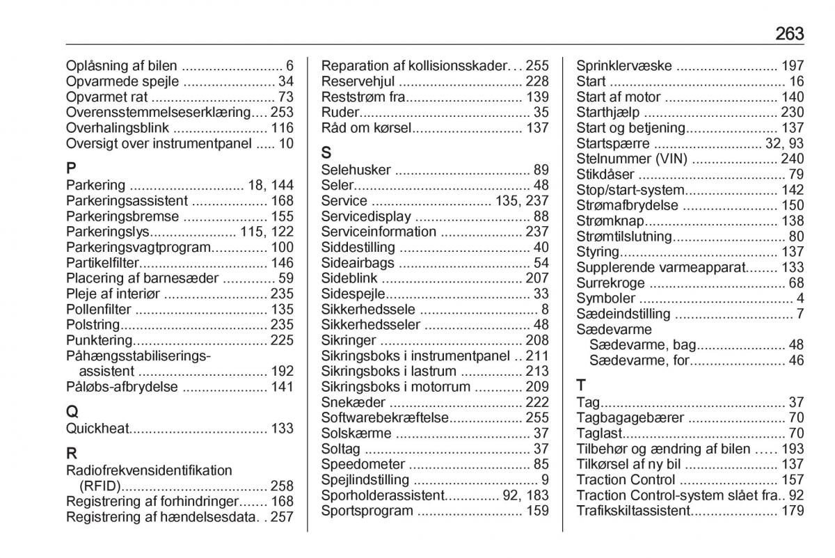 Opel Astra K V 5 Bilens instruktionsbog / page 265