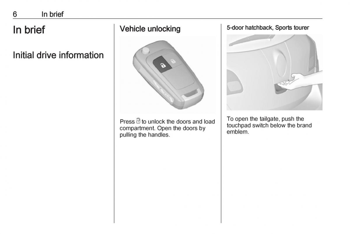 Opel Astra K V 5 owners manual / page 8