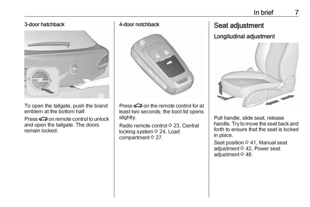 Opel Astra K V 5 owners manual / page 9