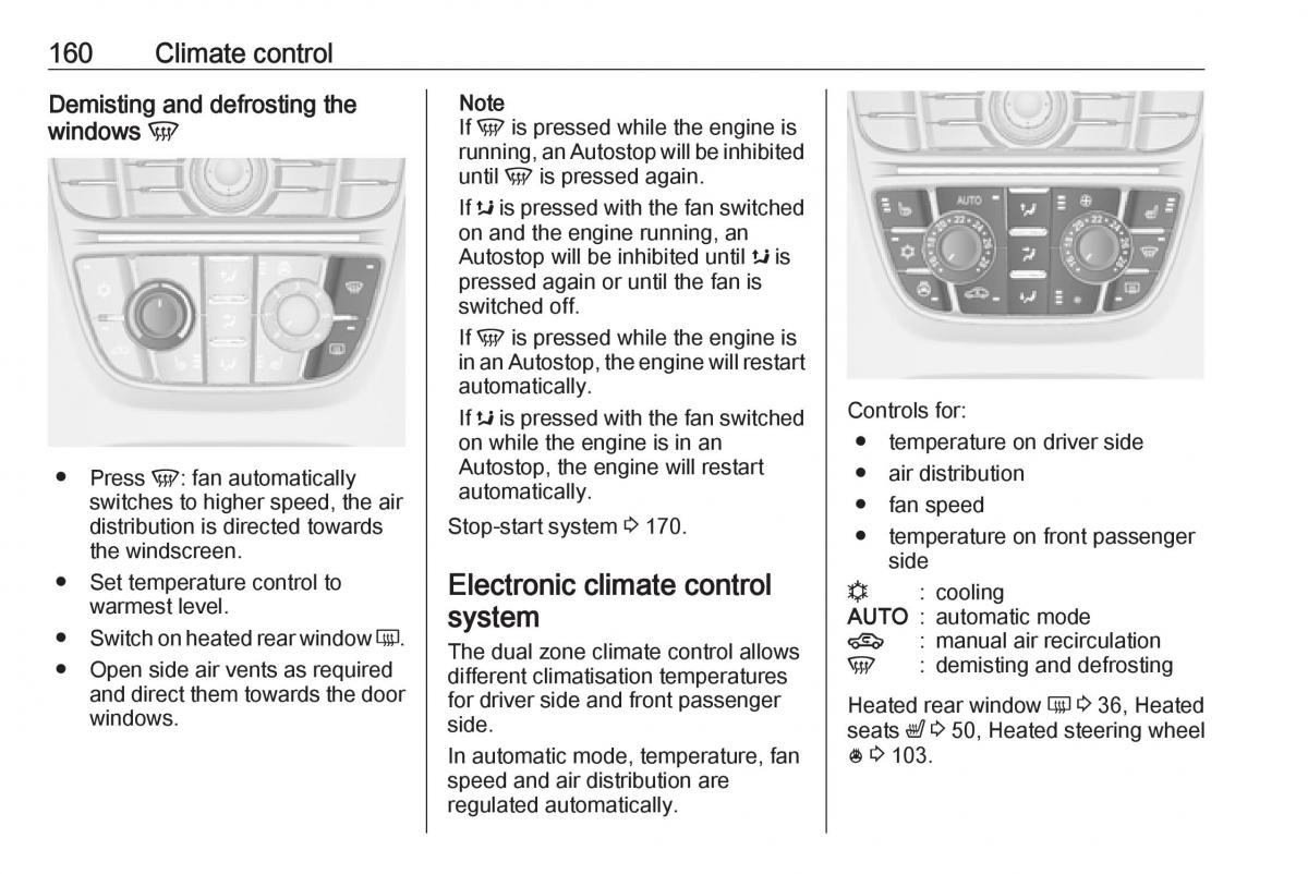 Opel Astra K V 5 owners manual / page 162