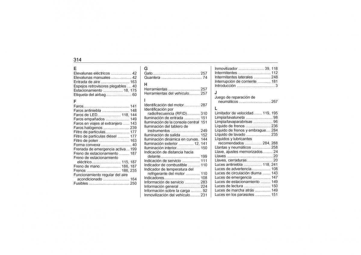 Opel Astra K V 5 manual del propietario / page 316