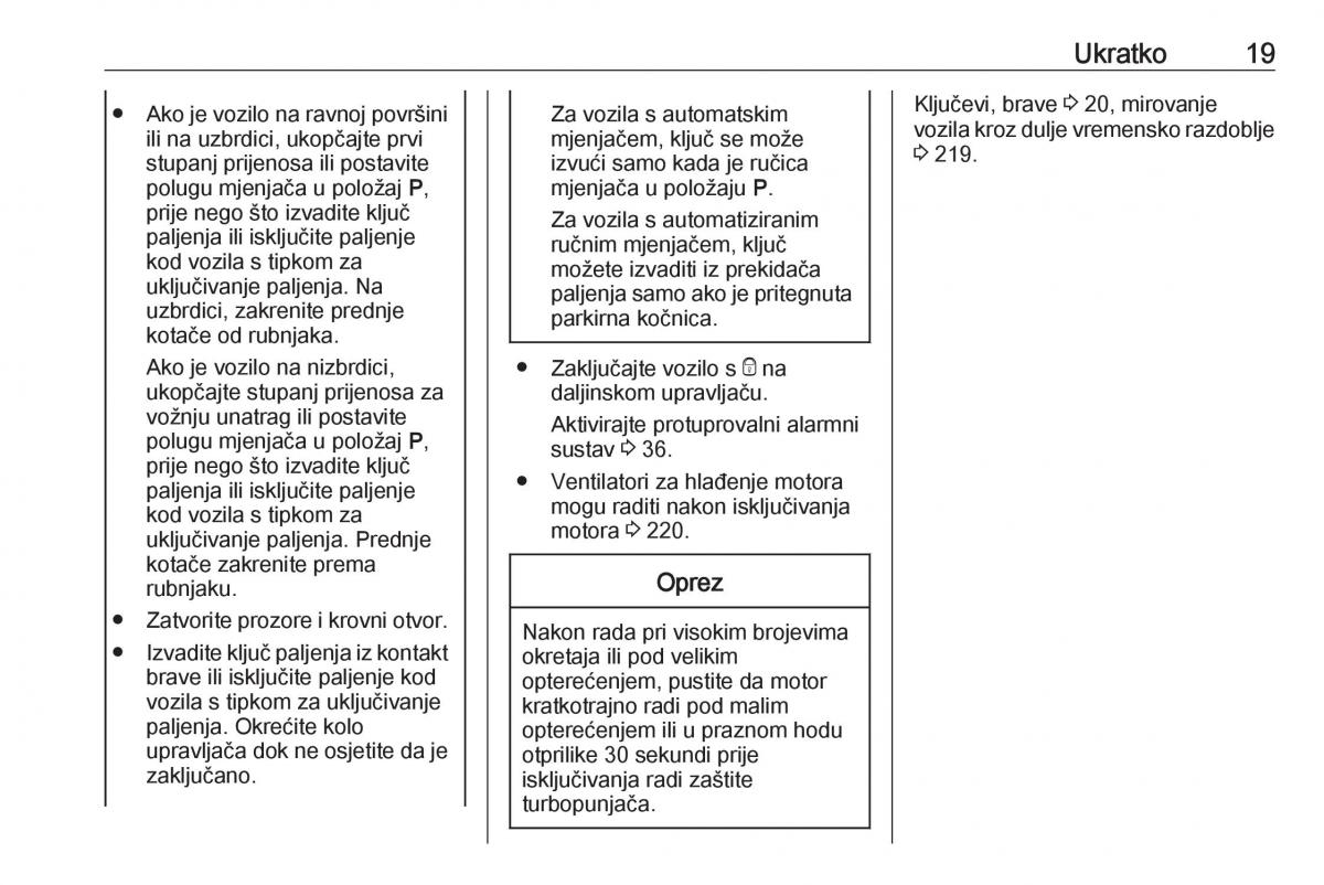 Opel Astra K V 5 vlasnicko uputstvo / page 21