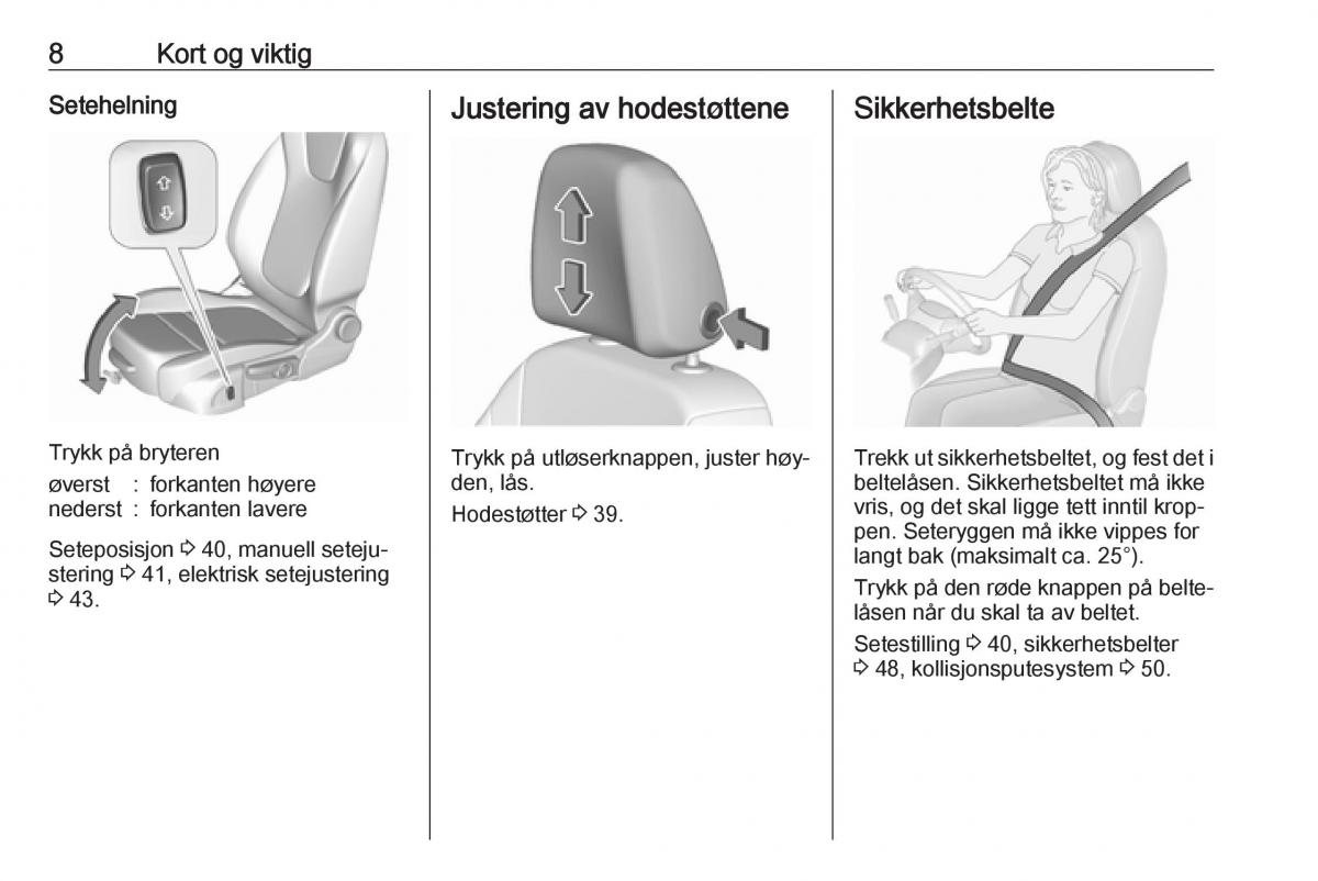 Opel Astra K V 5 bruksanvisningen / page 10