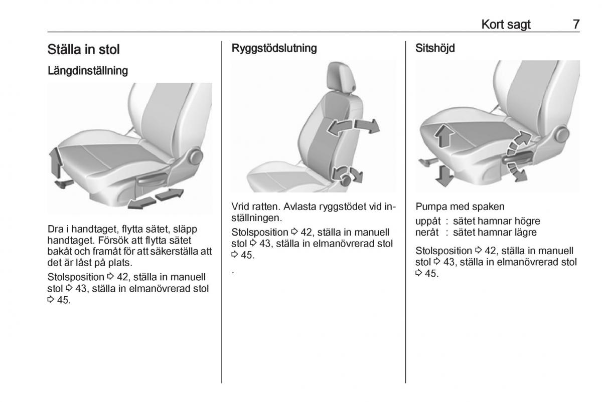 Opel Astra K V 5 instruktionsbok / page 9