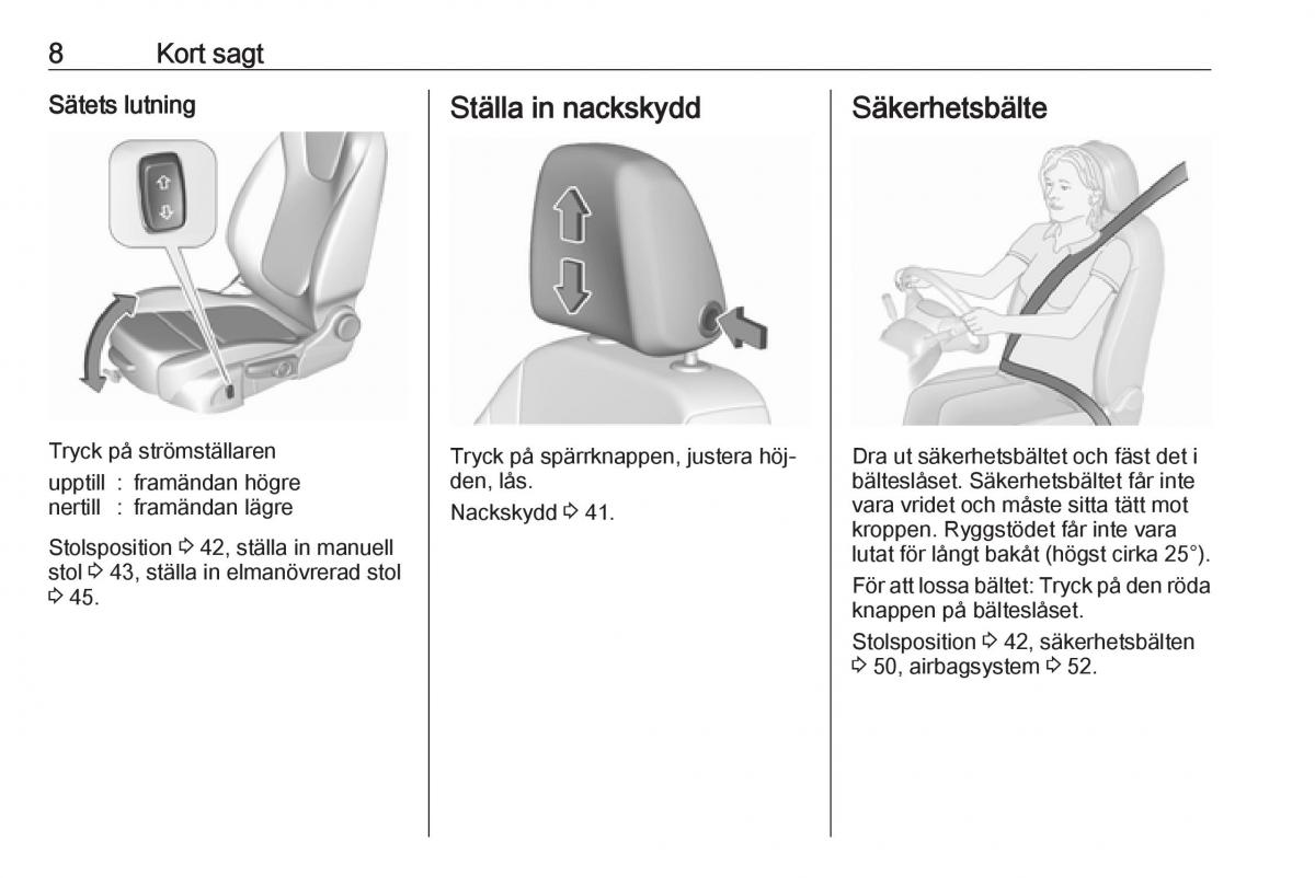 Opel Astra K V 5 instruktionsbok / page 10