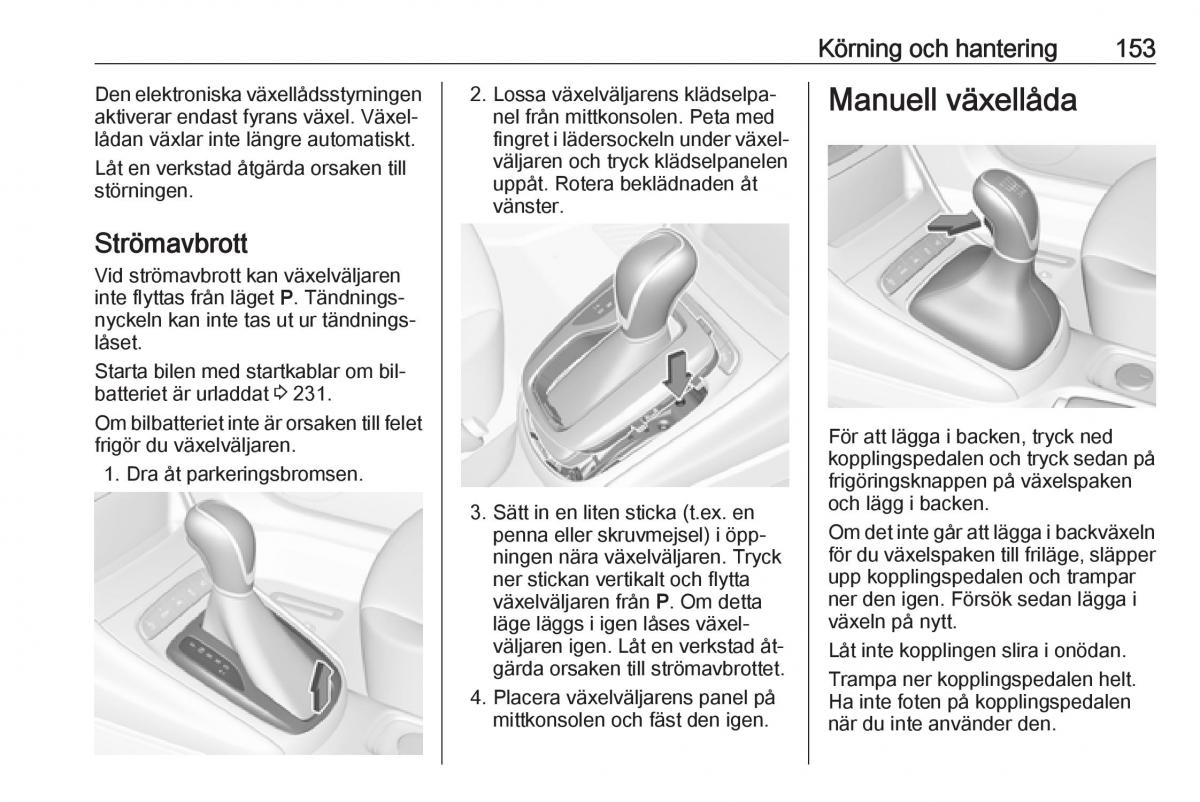 Opel Astra K V 5 instruktionsbok / page 155