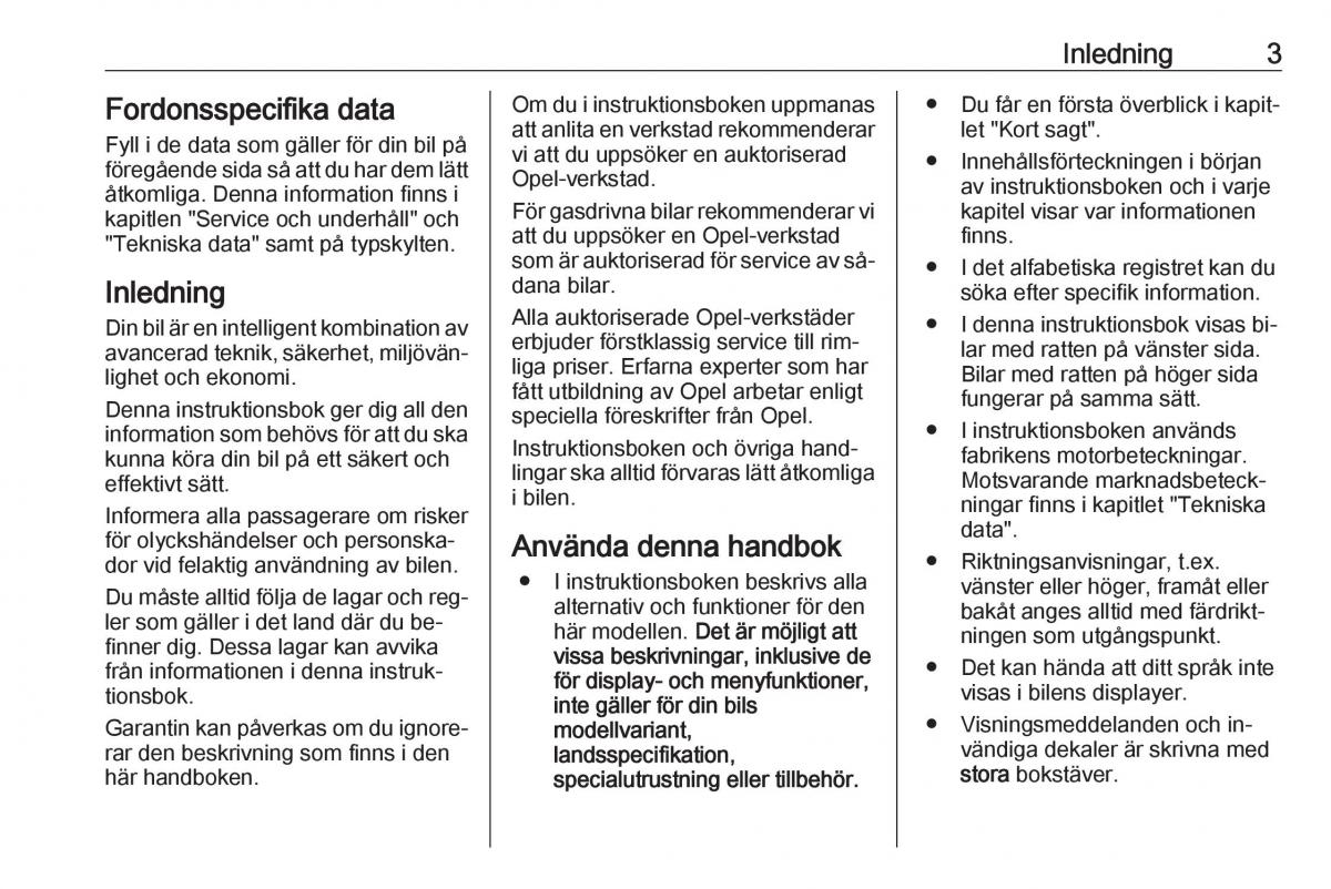 Opel Astra K V 5 instruktionsbok / page 5