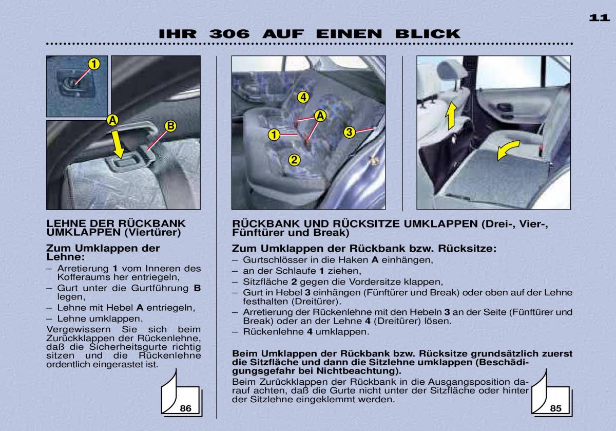 Peugeot 306 Break PH3 Handbuch / page 8