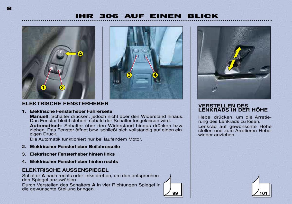 Peugeot 306 Break PH3 Handbuch / page 9