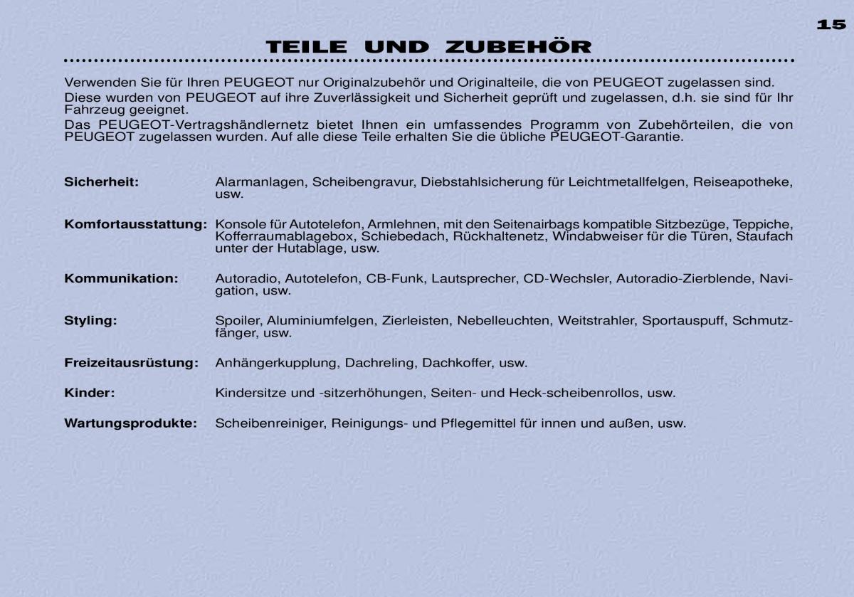 manual Peugeot 306 Peugeot 306 Break PH3 Handbuch / page 117