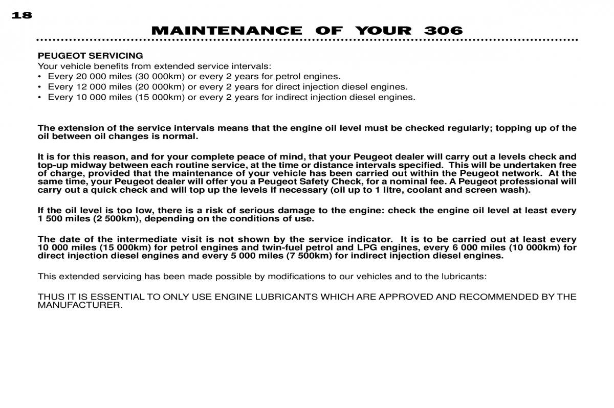 Peugeot 306 Break PH3 owners manual / page 13