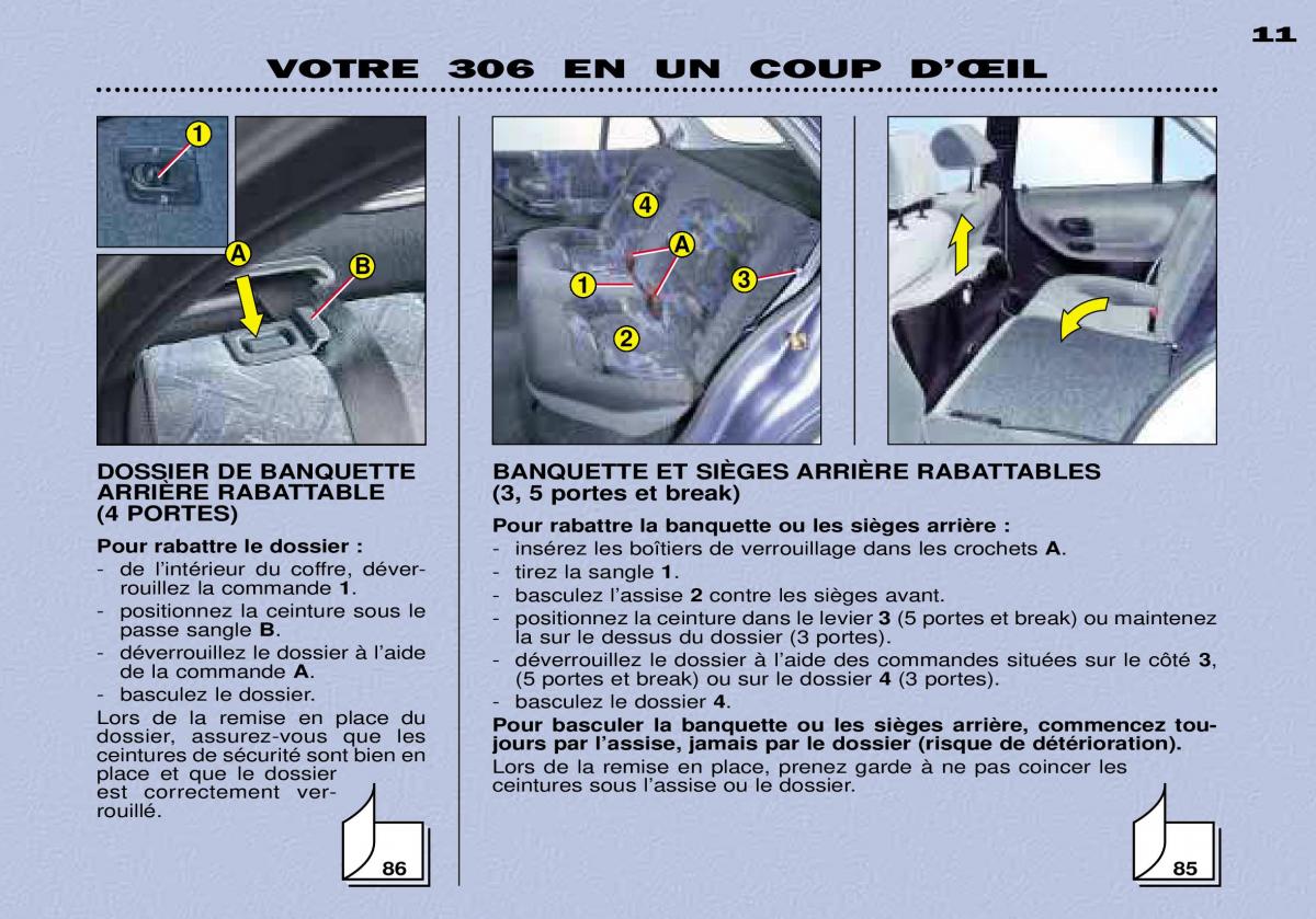 Peugeot 306 Break PH3 manuel du proprietaire / page 6