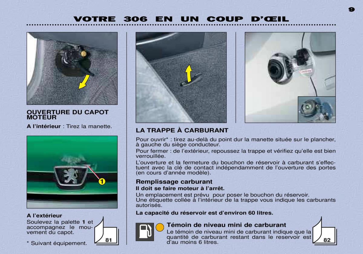 Peugeot 306 Break PH3 manuel du proprietaire / page 8