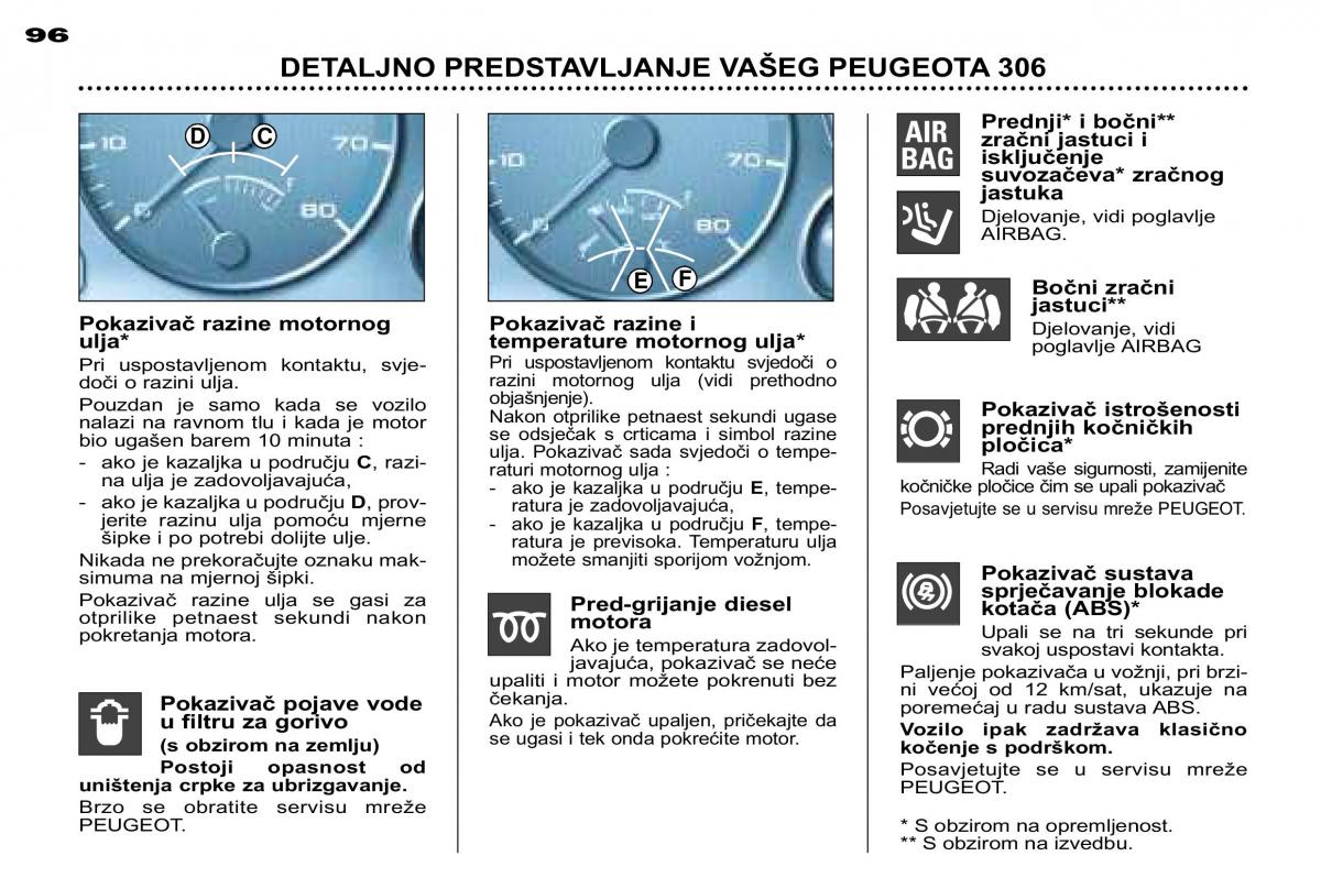 Peugeot 306 Break PH3 vlasnicko uputstvo / page 29