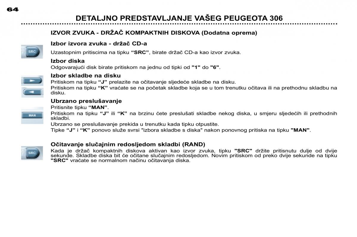 Peugeot 306 Break PH3 vlasnicko uputstvo / page 41