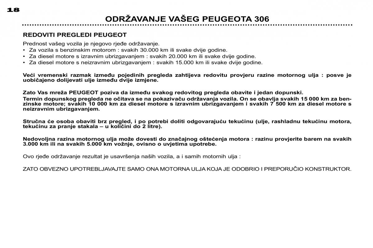 Peugeot 306 Break PH3 vlasnicko uputstvo / page 13