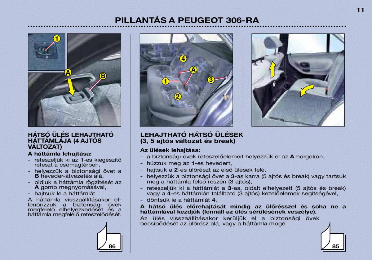 Peugeot 306 Break PH3 Kezelesi utmutato / page 8