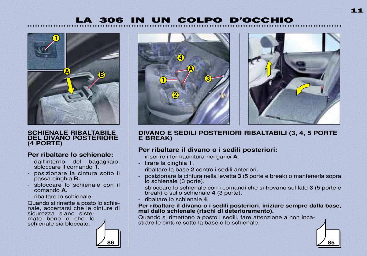 Peugeot 306 Break PH3 manuale del proprietario / page 8