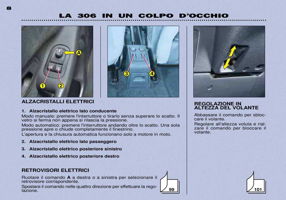 Peugeot 306 Break PH3 manuale del proprietario / page 9