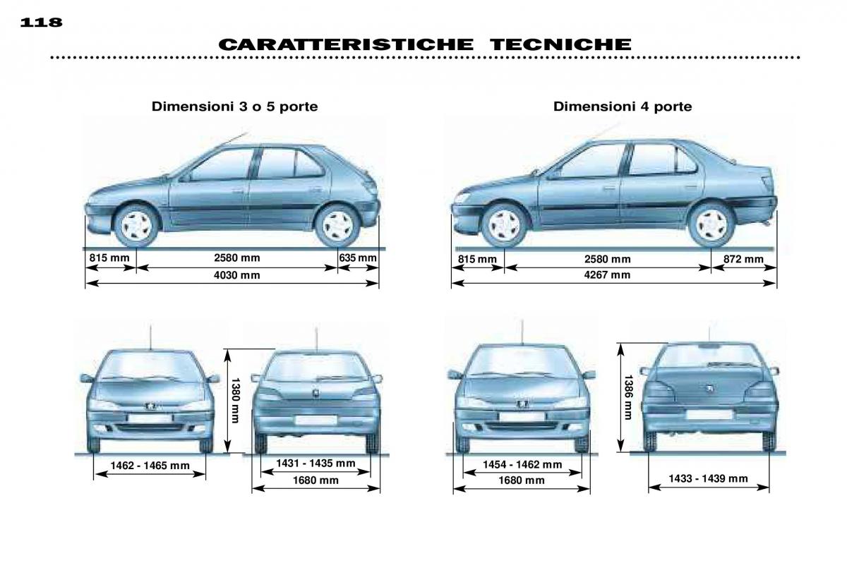 Peugeot 306 Break PH3 manuale del proprietario / page 124