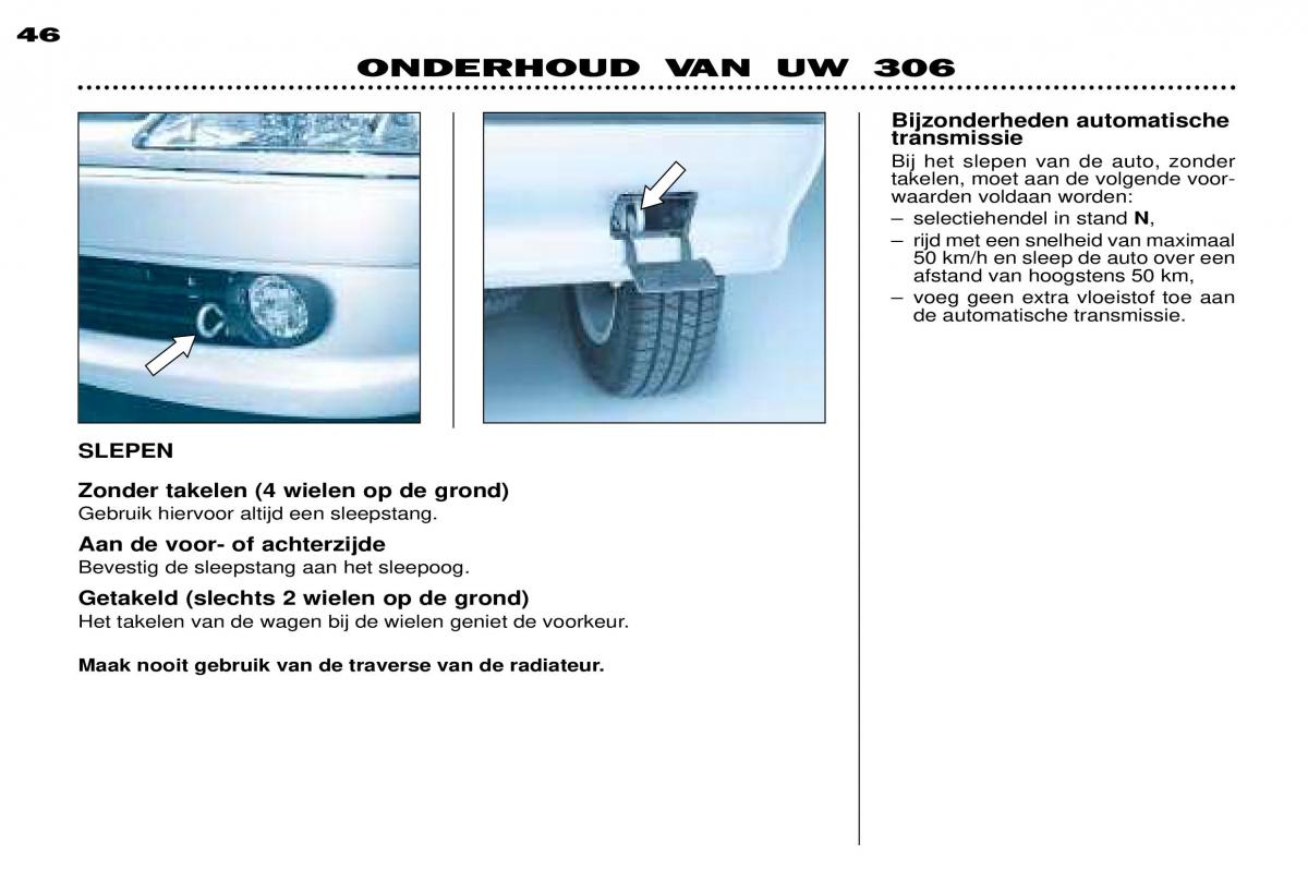 Peugeot 306 Break PH3 handleiding / page 114