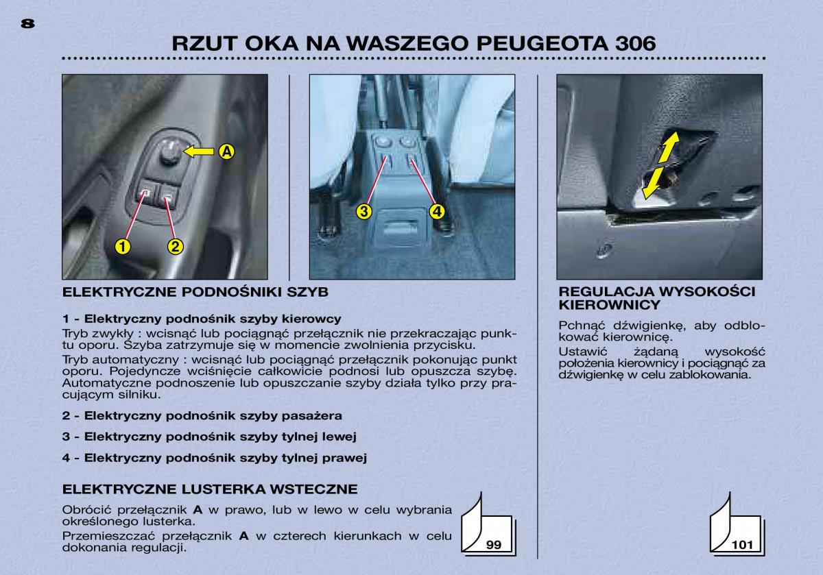 Peugeot 306 Break PH3 instrukcja obslugi / page 9