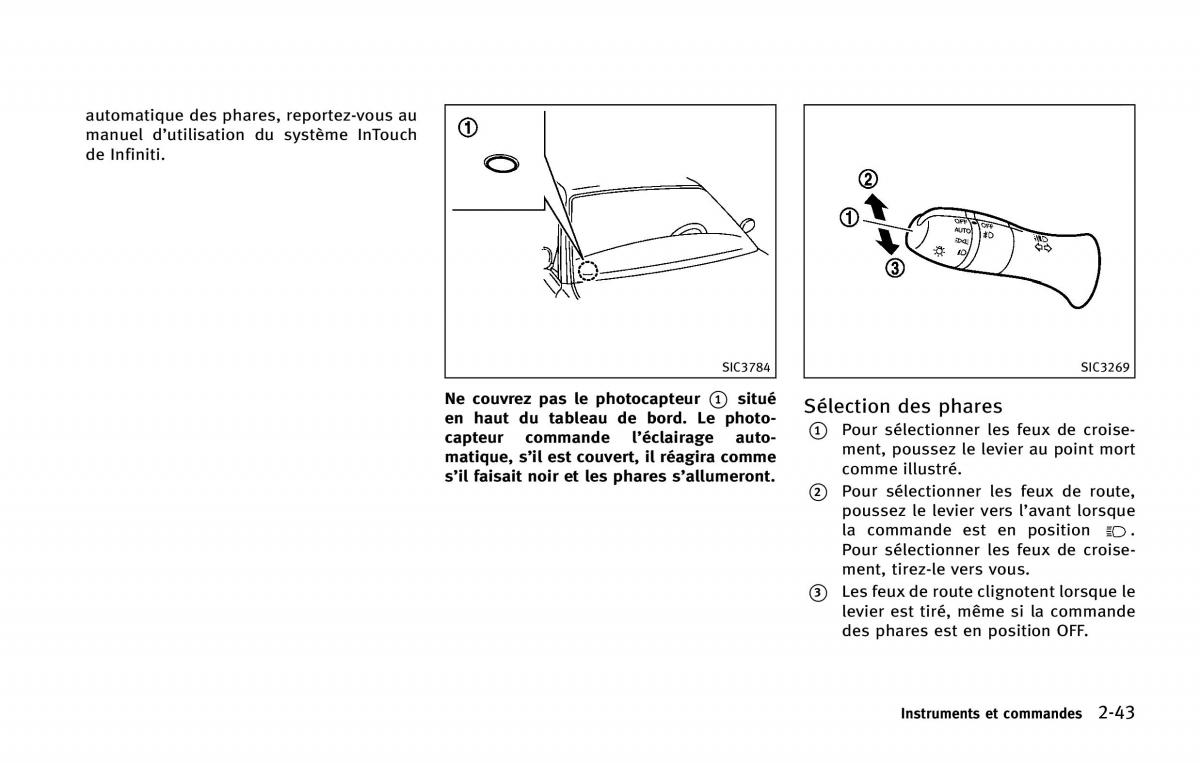Infiniti Q50 manuel du proprietaire / page 136