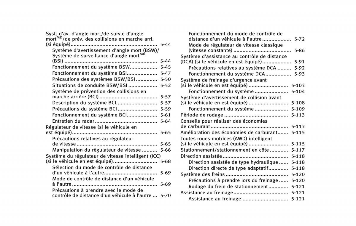 Infiniti Q50 manuel du proprietaire / page 207