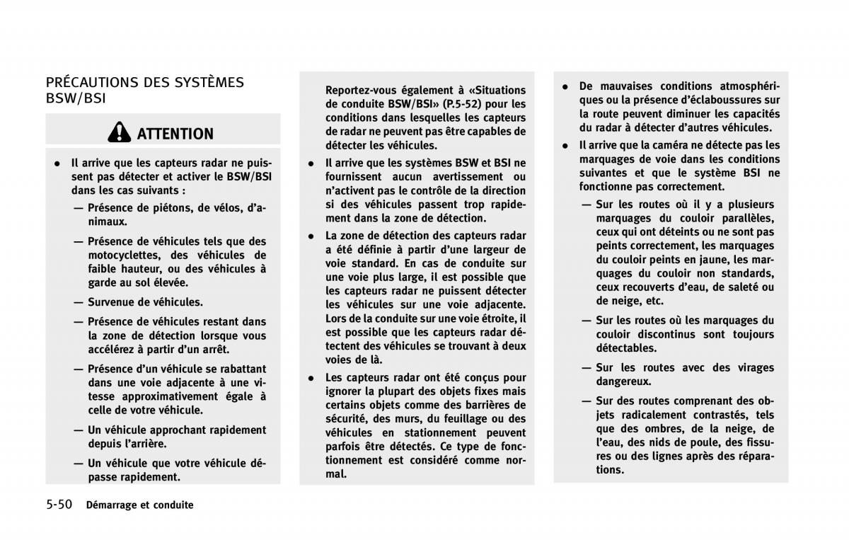 Infiniti Q50 manuel du proprietaire / page 255