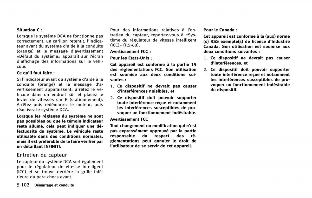 Infiniti Q50 manuel du proprietaire / page 307