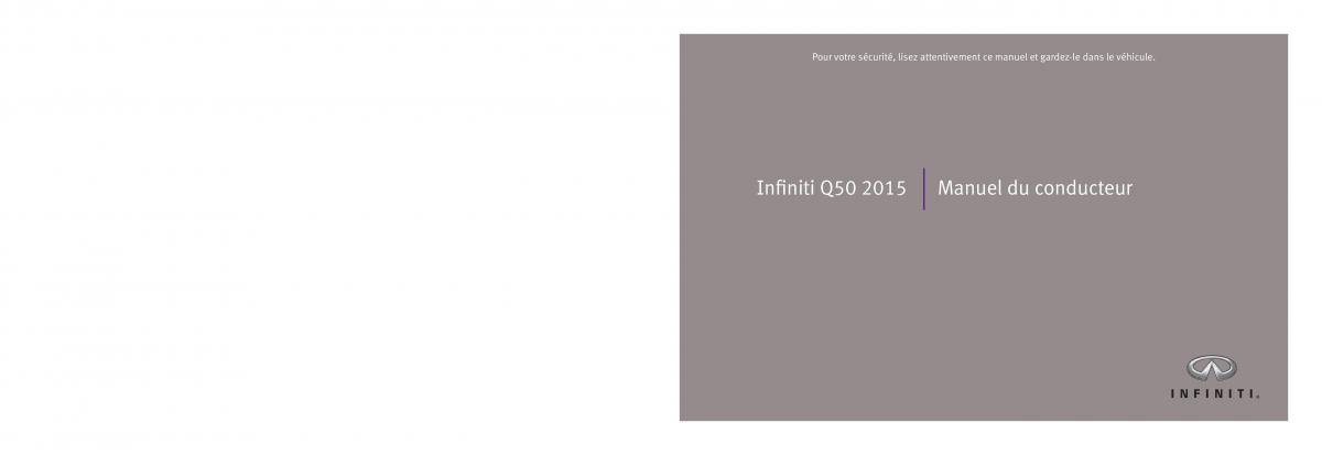 Infiniti Q50 manuel du proprietaire / page 1