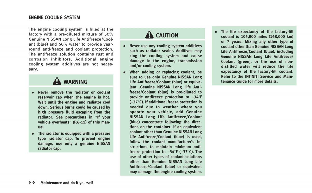 Infiniti Q60 Coupe owners manual / page 389