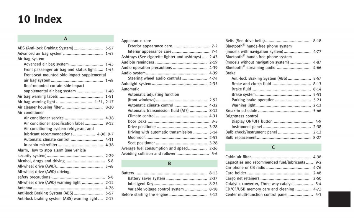 manual  Infiniti Q60 Coupe owners manual / page 448