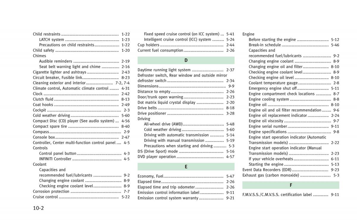 Infiniti Q60 Coupe owners manual / page 449