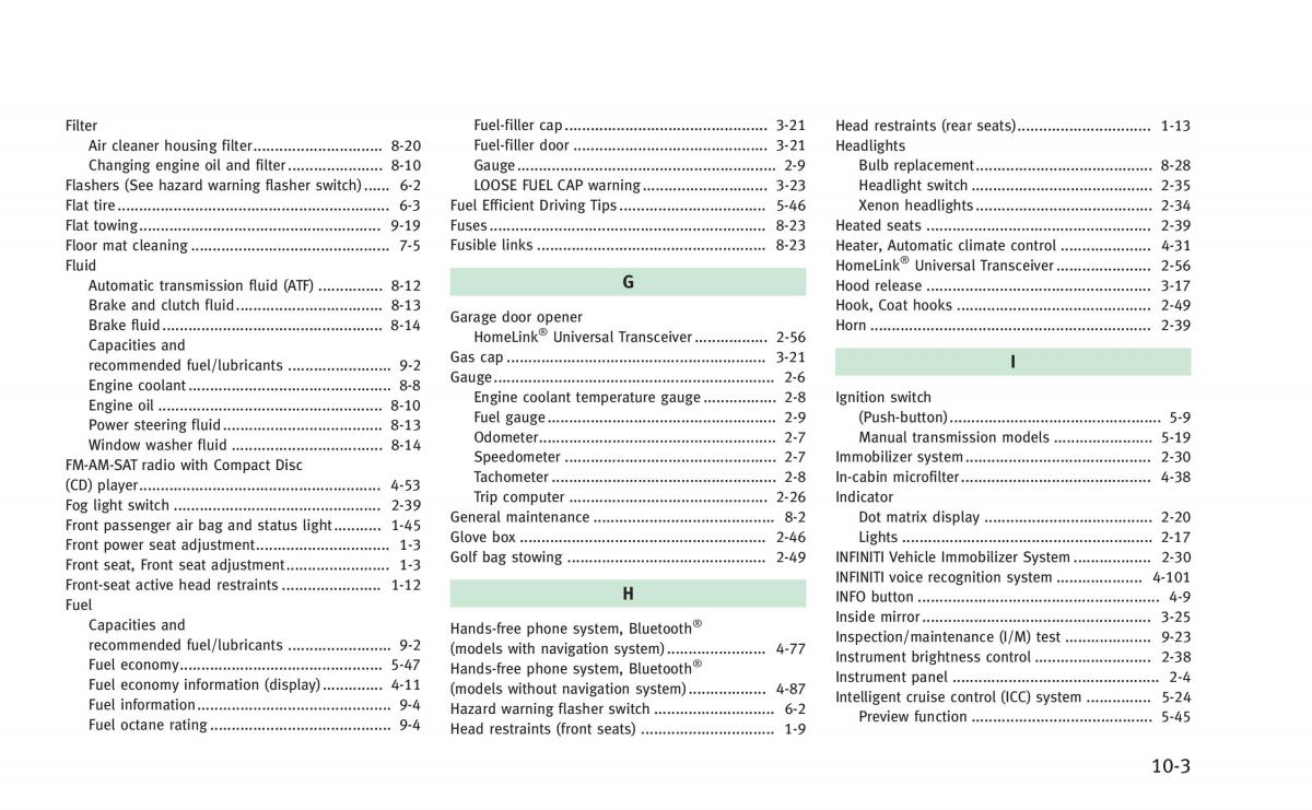 Infiniti Q60 Coupe owners manual / page 450