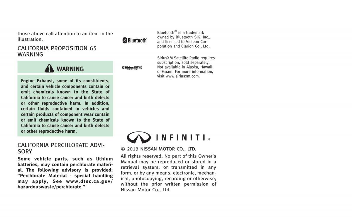 Infiniti Q60 Coupe owners manual / page 4