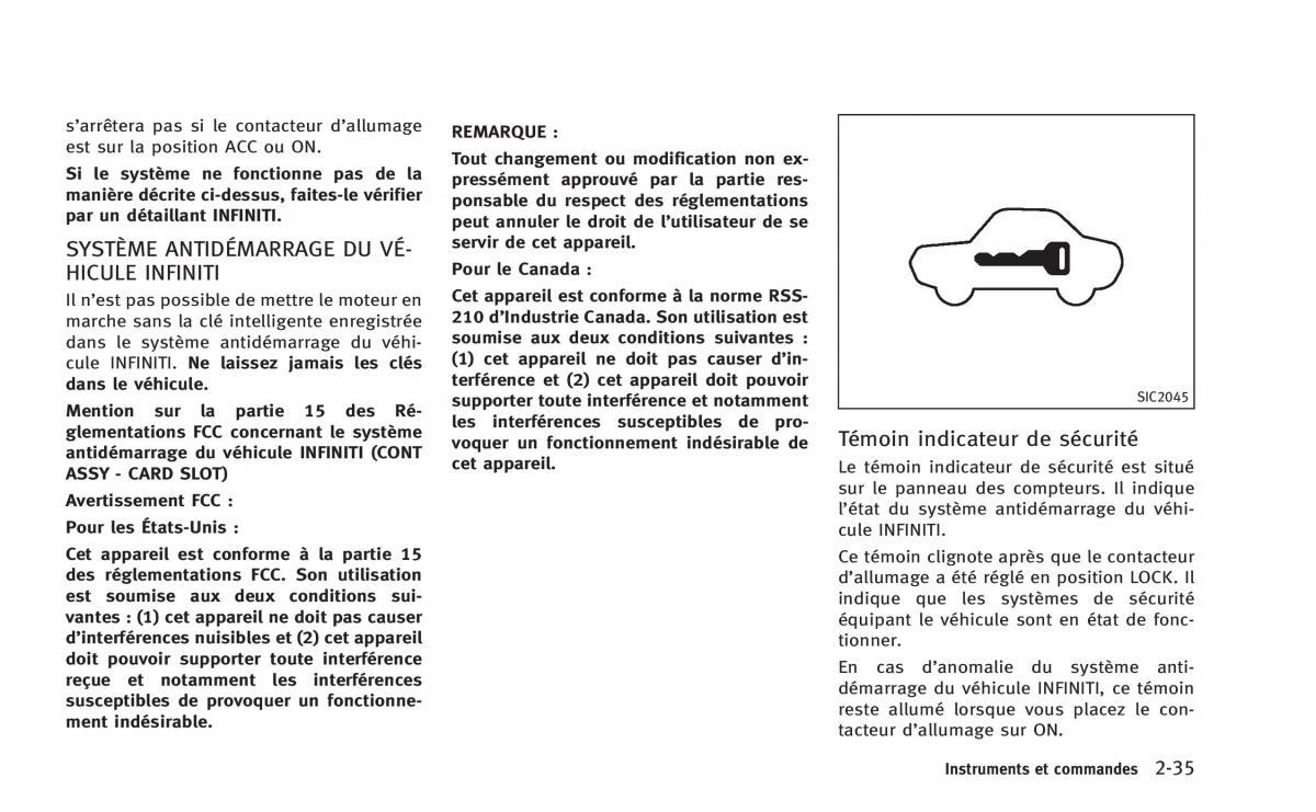 Infiniti Q60 Coupe manuel du proprietaire / page 120