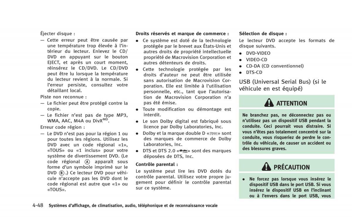 Infiniti Q60 Coupe manuel du proprietaire / page 237
