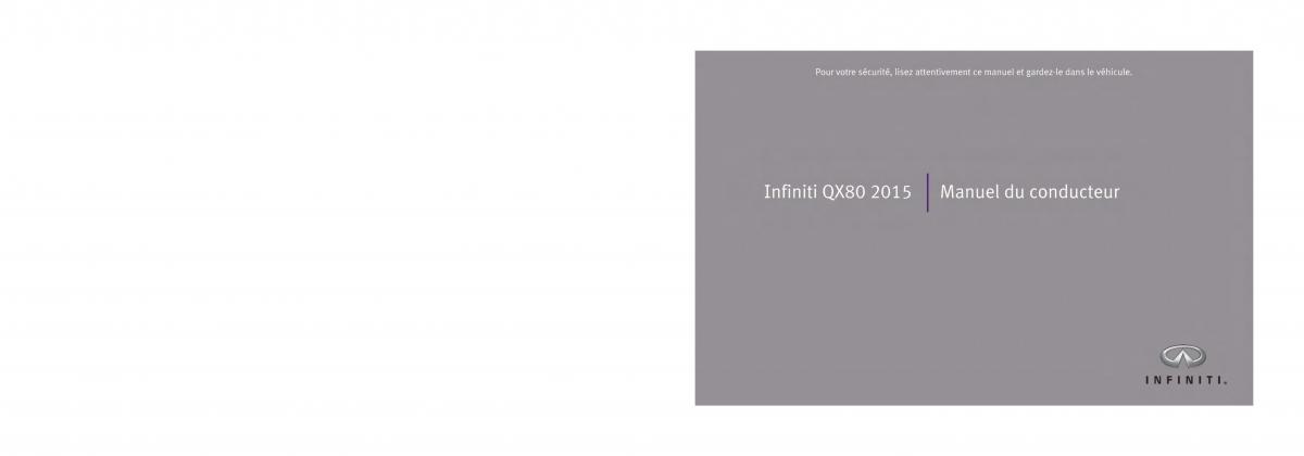 Infiniti QX80 manuel du proprietaire / page 1